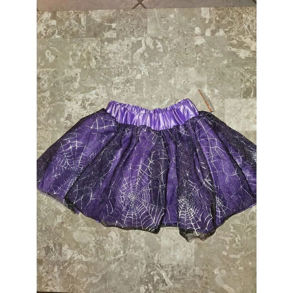 Purple spiderweb tutu kids  ages 3-8